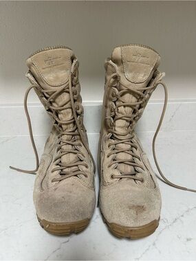 Tactical Research Tan Lace-Up Combat Boots TR350 size 12 wide